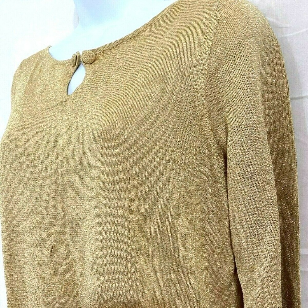 Judith Hart Collection Gold Glittery Pullover R4E - Picture 4 of 6